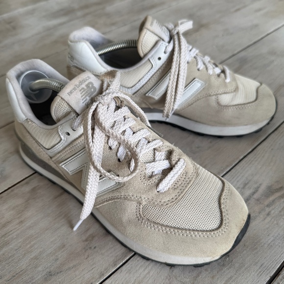 New Balance 574 Nimbus Cloud White Womens 7.5 B WL574EVW Sneakers Shoes - Picture 1 of 11
